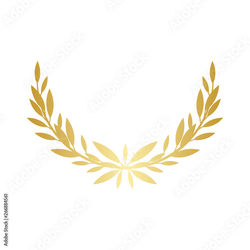 Greek laurel or olive wreath for the award ceremony vector illustration isolated.