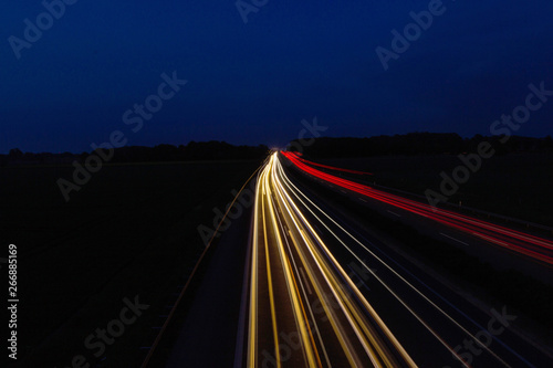 Night time traffic on highway