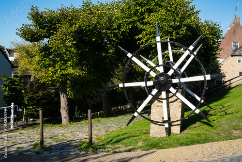old wheel in Willemstad, The Netherlands