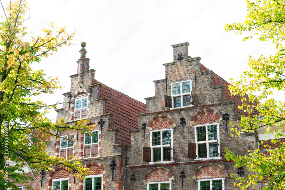 stepped gable houses in Oudewater, The Netherlands