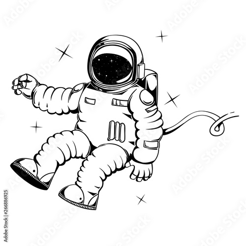 vector illustration of cosmonaut