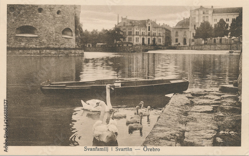 Postcard printed in Sweden shows , Orebro hospital building, circa 1924