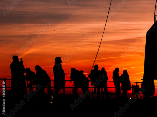 People in backlight