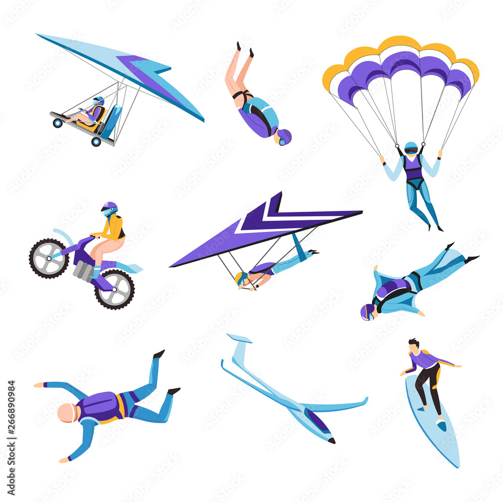Extreme air and motor or water sport flying and jumping or riding Extreme air and motor or water sport flying and jumping or riding