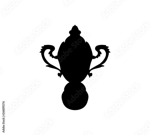 Winner trophy cup icon. Vector illustration.