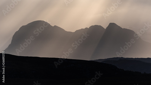 Crepuscular light over Suilven