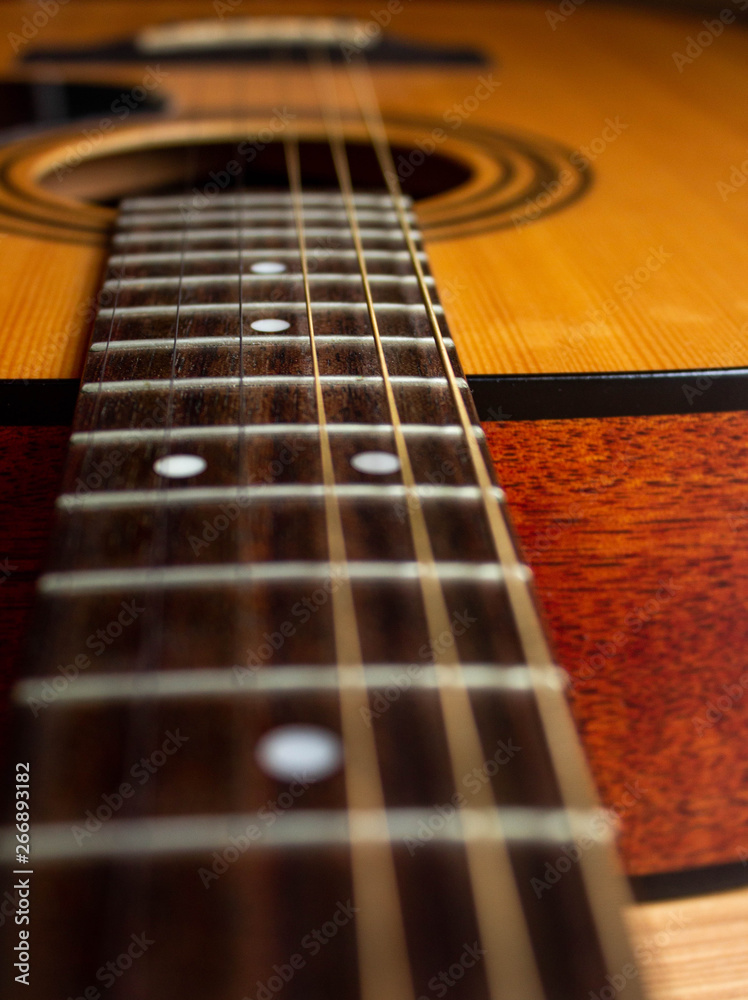 Appearance of Acoustic Guitar on Rosewood Fretboard Appearance of Acoustic Guitar on Rosewood Fretboard