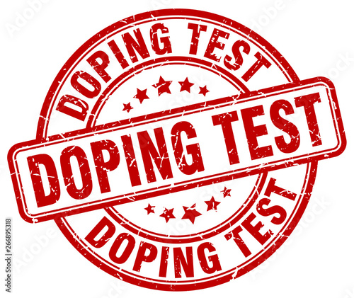 doping test red grunge stamp