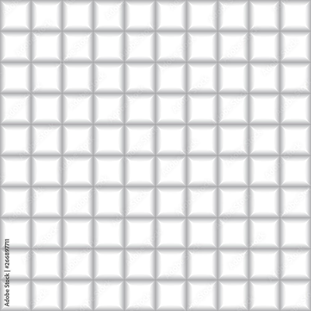 Fototapeta premium Grey squares mosaic tile on white background