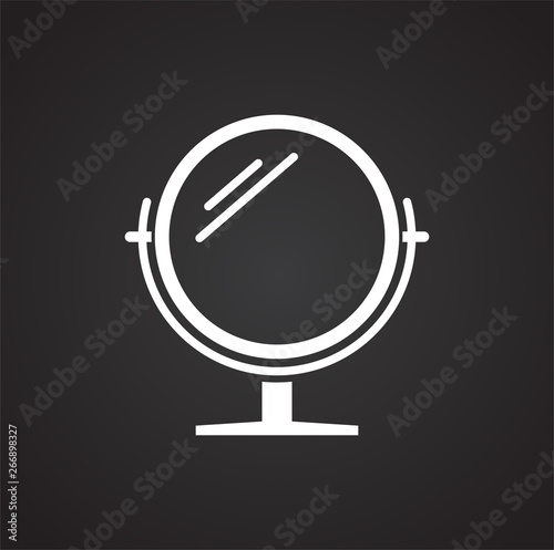 Beauty related icon on background for graphic and web design. Simple vector sign. Internet concept symbol for website button or mobile app.