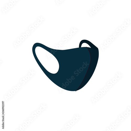 Facial black masks from pollution air, medical masks n95 to health protect against smog and dust.