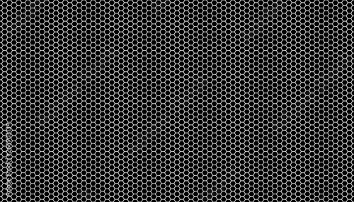 Wallpaper Mural White honeycomb on a black background. Seamless texture. Isometric geometry. 3D illustration Torontodigital.ca