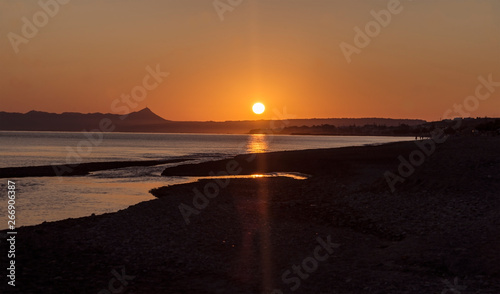 sunrise at the seaside of Crete