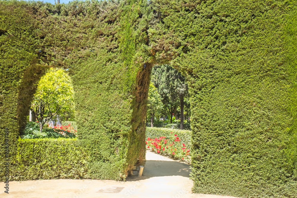 Real Alcazar Gardens in Seville Andalucia Spain