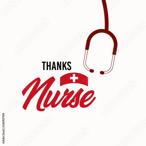 Thanks Nurse Vector Template Design Illustration