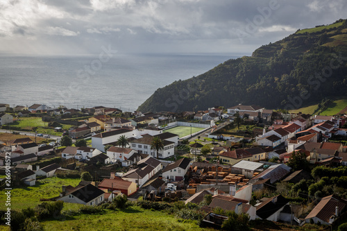 Small town on the ocean, Azores photo