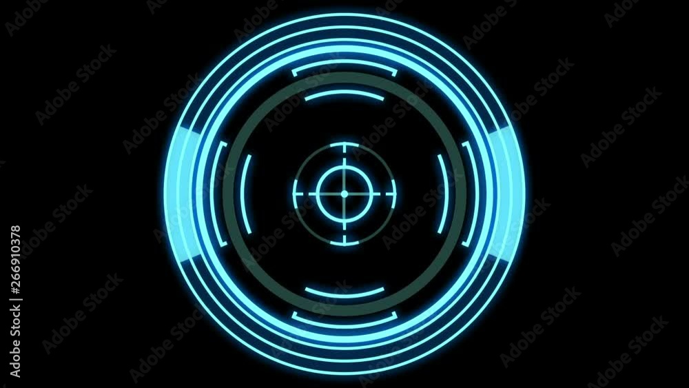 HUD futuristic - searching, tracking, locking target, loopable parts, alpha mask included