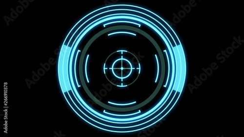 HUD futuristic - searching, tracking, locking target, loopable parts, alpha mask included