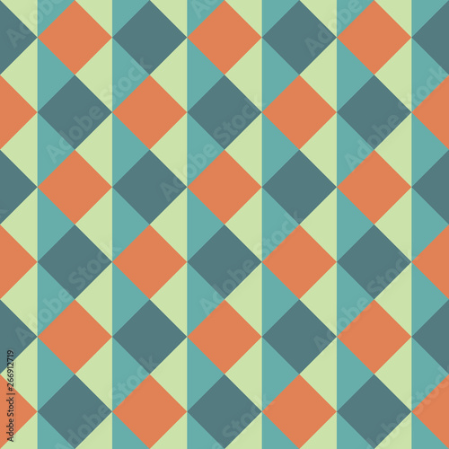 Abstract seamless pattern with squares and triangles. Colorful vector background EPS10