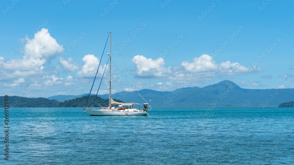 Sailing boat in the Andaman sea Thailand Sailing boat in the Andaman sea Thailand