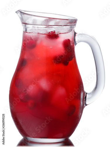 Iced cranberry drink pitcher, paths