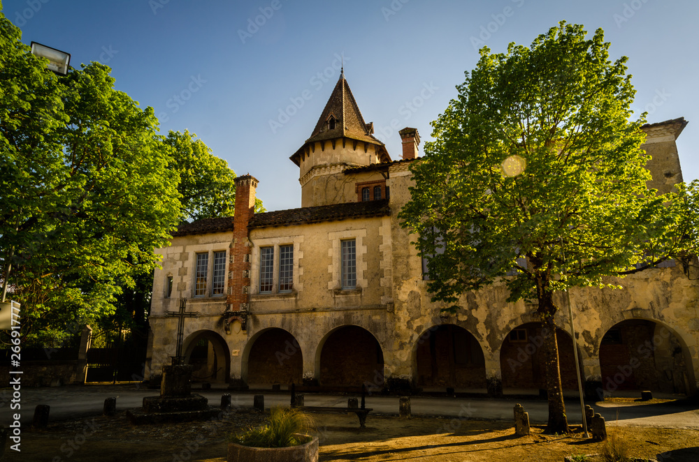Fototapeta premium St Justin is a small and beautiful village located in the department of the Landes, France