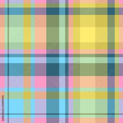 Tartan, plaid pattern seamless vector illustration. Checkered texture for clothing fabric prints, web design, home textile.