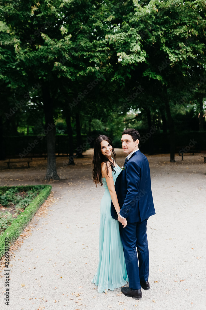 Fototapeta premium Portrait of a beautiful wedding couple.