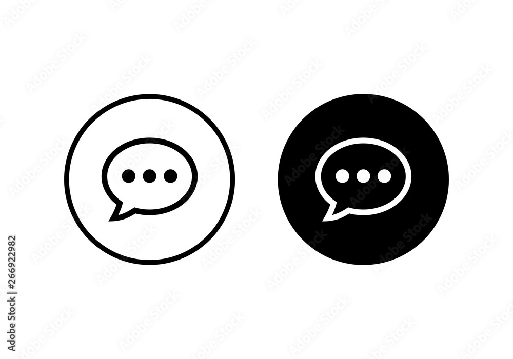 Chat icon vector. Chat Icon in trendy flat style. Speech bubble symbol Chat icon vector. Chat Icon in trendy flat style. Speech bubble symbol