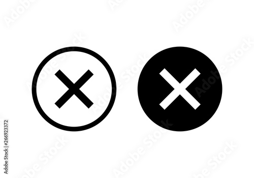 Close vector icon. Delete icon. remove, cancel, exit symbol