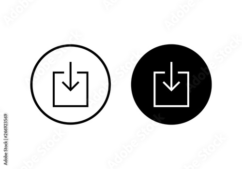 Download icon vector. Downloading vector icon