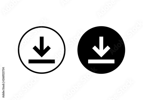 Download icon vector. Downloading vector icon