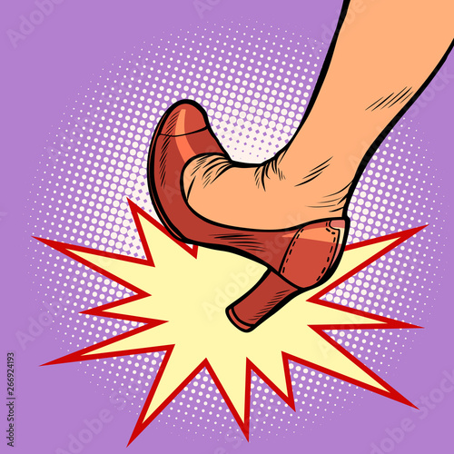 woman heel kick