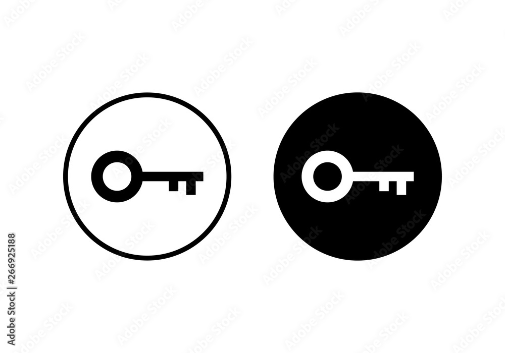 Key icon vector. Key vector icon. Key symbol for web site design Key icon vector. Key vector icon. Key symbol for web site design