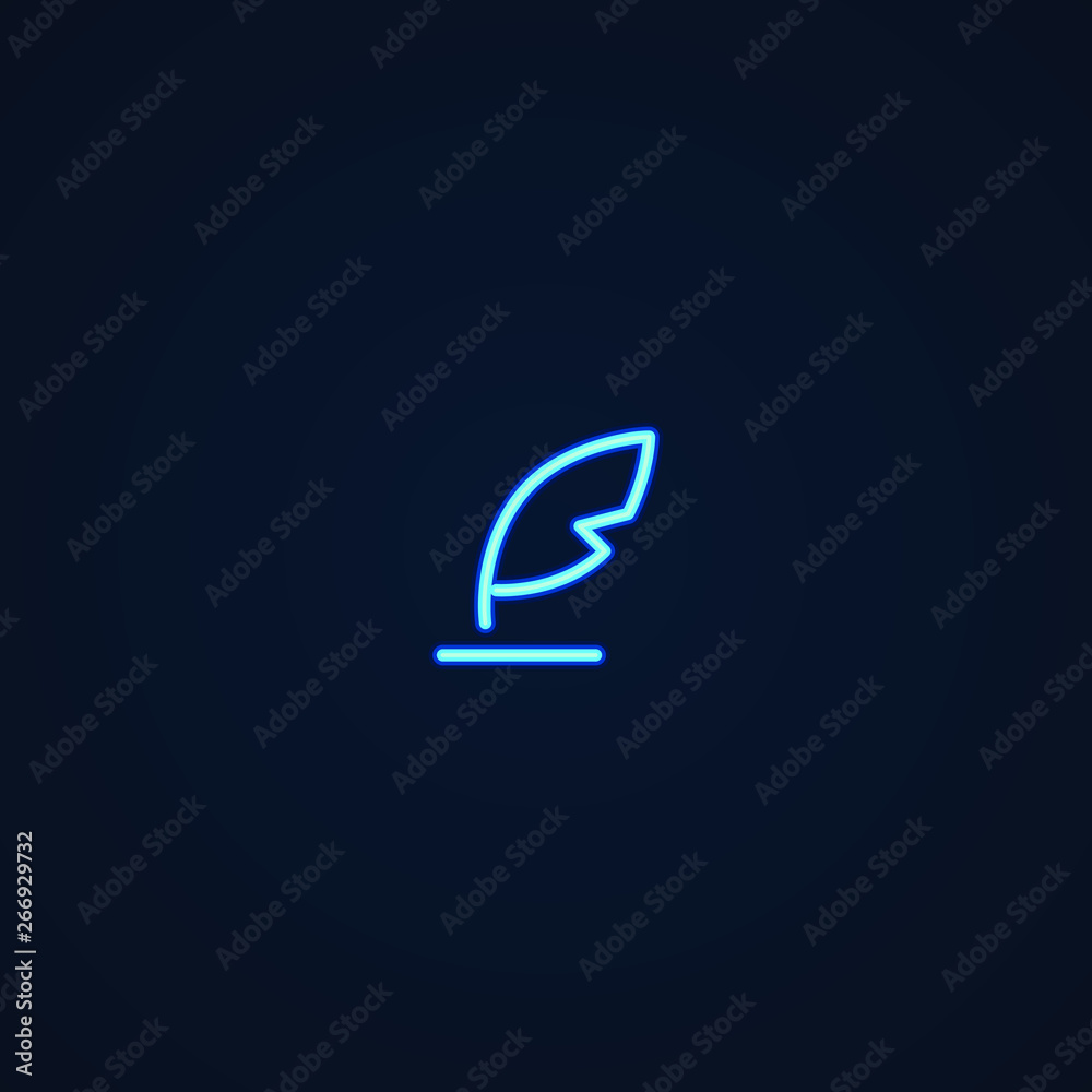 Quill Pen | Neon Style Icon Quill Pen | Neon Style Icon