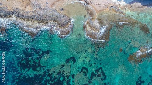 aerial view of the sea an coastal costa Blanca