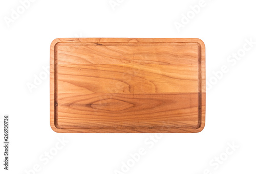 Cutting board top view from above isolated