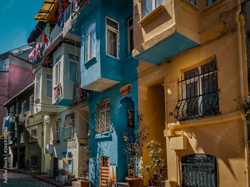 Old Istanbul colorful streets