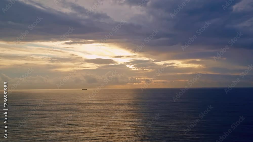 Tilt Up Shot Of Beautiful Skyline Over South Pacific Ocean Coast After Sunset With Colorful Reflection on Water By Sea Cliff Bridge Australia 4k Tilt Up Shot Of Beautiful Skyline Over South Pacific Ocean Coast After Sunset With Colorful Reflection on Water By Sea Cliff Bridge Australia 4k