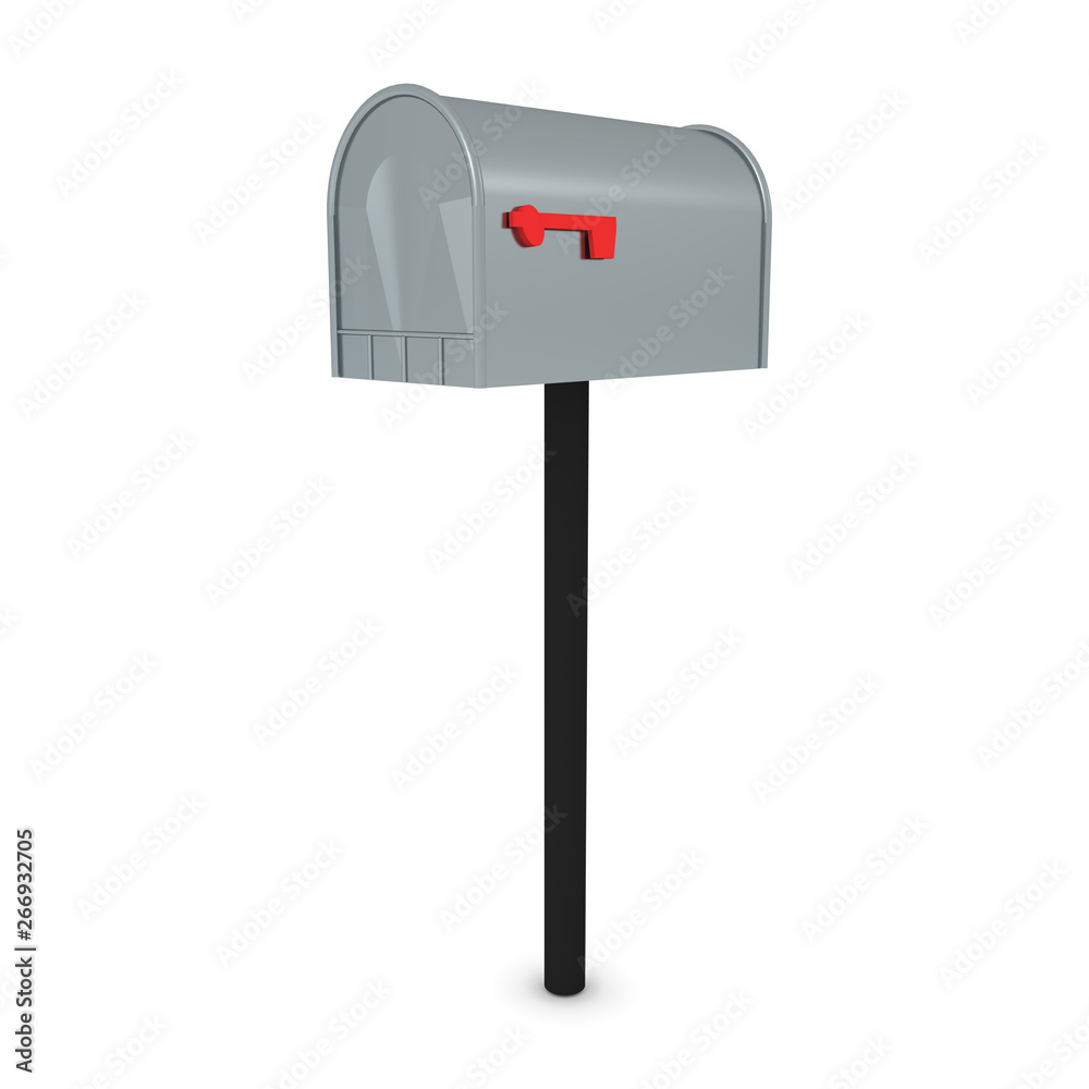 3D Rendering of an outdoor retro mailbox