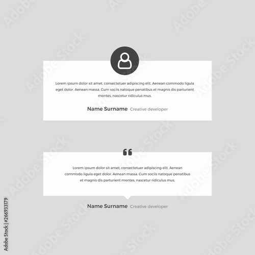 Vector Testimonial Design Clean Grey