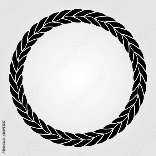 Round marine rope frame isolated on white background. Vector illustration