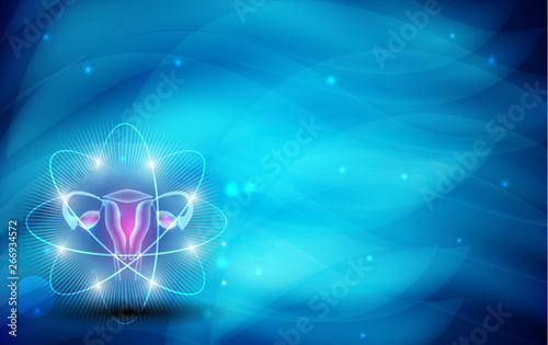 Female uterus treatment research concept