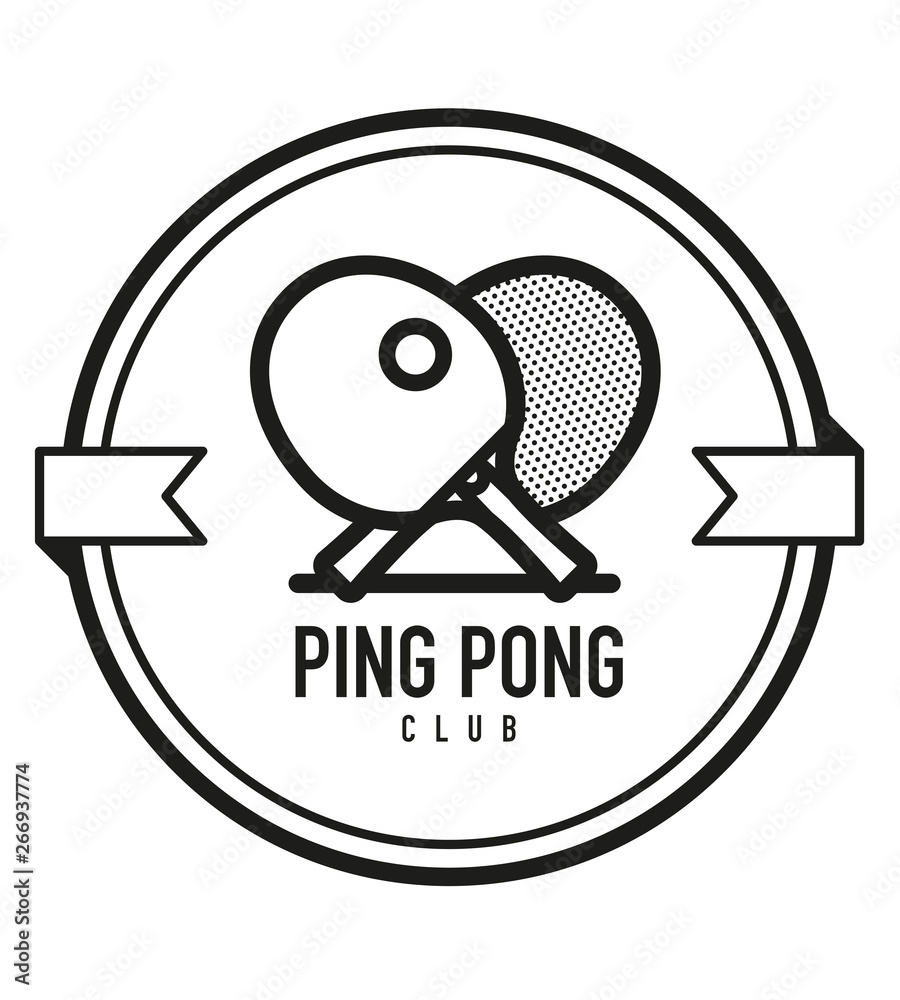 logo club de ping-pong Stock Vector | Adobe Stock