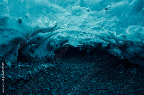 Inside a ice cave in Iceland