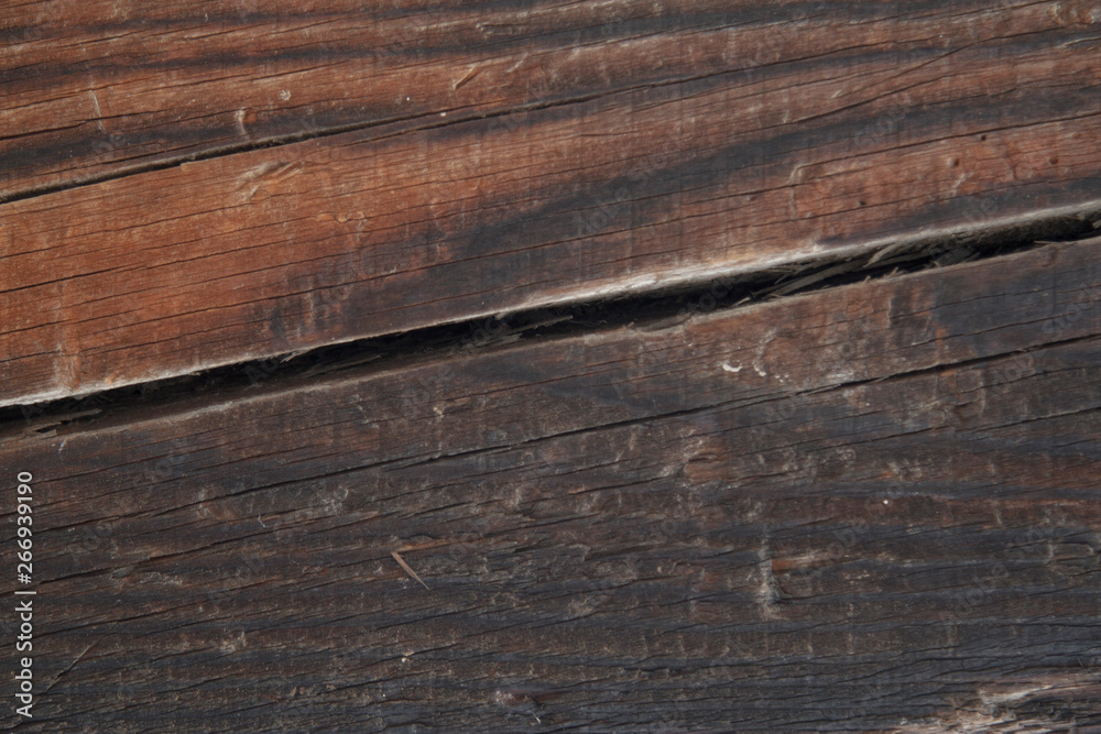 Naklejka premium Old and cracked wood texture