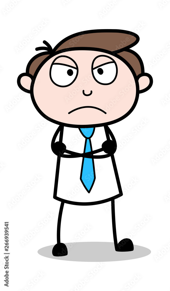 Very Disappointed - Office Businessman Employee Cartoon Vector Illustration﻿
