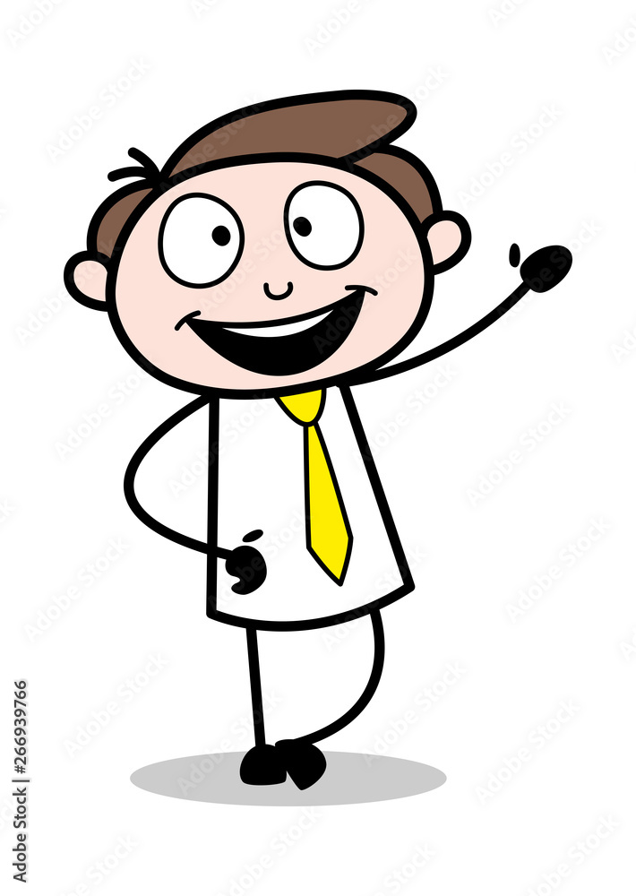 Presenting in Meeting - Office Businessman Employee Cartoon Vector Illustration Presenting in Meeting - Office Businessman Employee Cartoon Vector Illustration