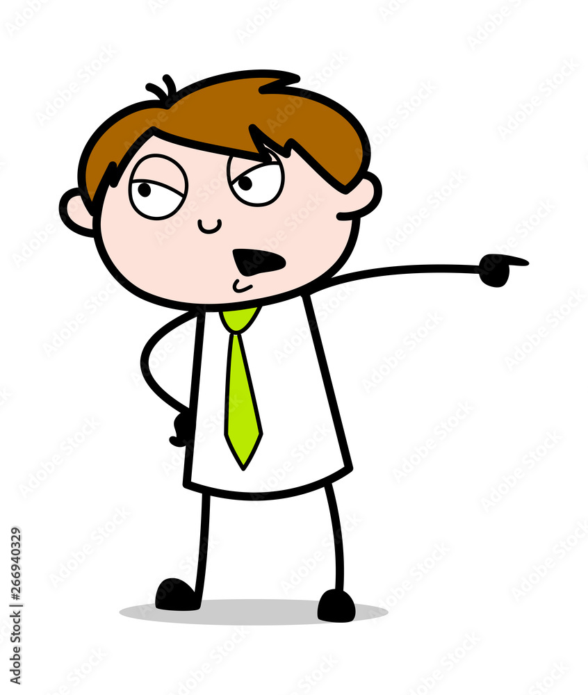 Scolding - Office Salesman Employee Cartoon Vector Illustration Scolding - Office Salesman Employee Cartoon Vector Illustration