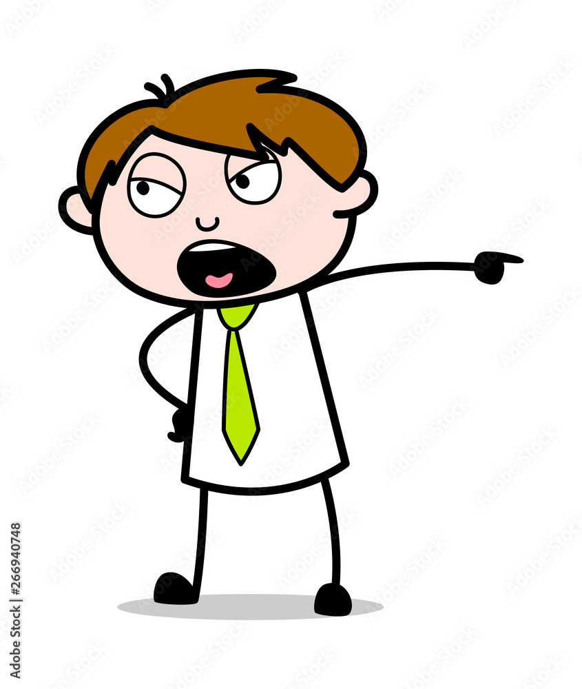 Shouting - Office Salesman Employee Cartoon Vector Illustration Shouting - Office Salesman Employee Cartoon Vector Illustration